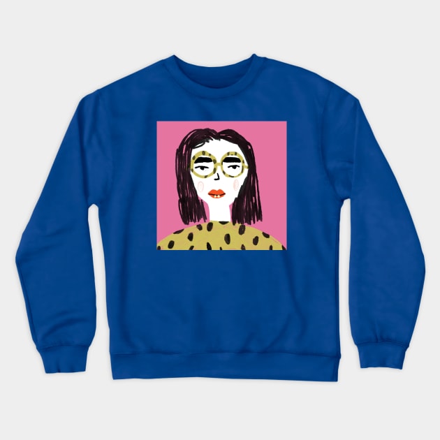 Animal print girl Crewneck Sweatshirt by Sofi Naydenova